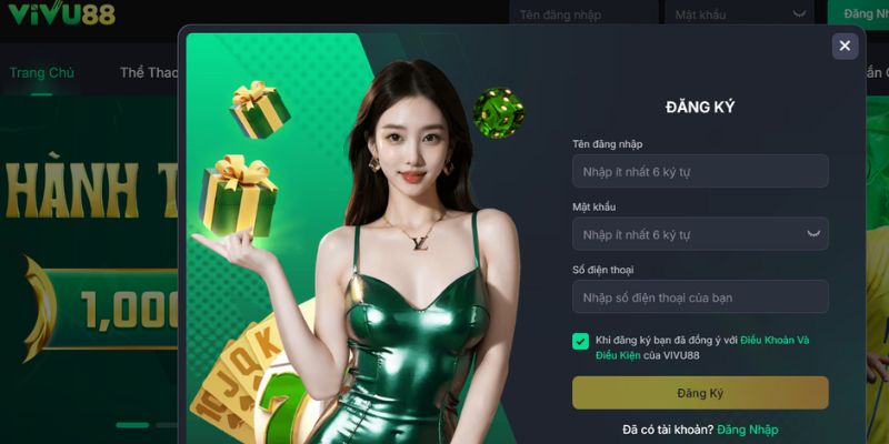 VIVU88 Điểm Đến Giải Trí Trực Tuyến Hấp Dẫn Nhất 2025 Các bước mở tài khoản nhanh tại VIVU88