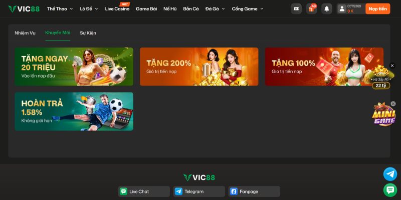 VIC88 – Nhà Cái Uy Tín Số 1 Với Tốc Độ Nạp/Rút Chỉ 20 Giây Thông tin tổng quan về nhà cái VIC88
