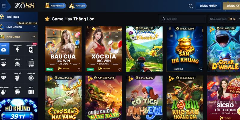 ZO88 - Nhà Cái Online Uy Tín Với Kho Game Đẳng Cấp Quốc Tế  ZO88 công bố những sảnh game hot nhất 2025